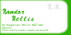 nandor mellis business card